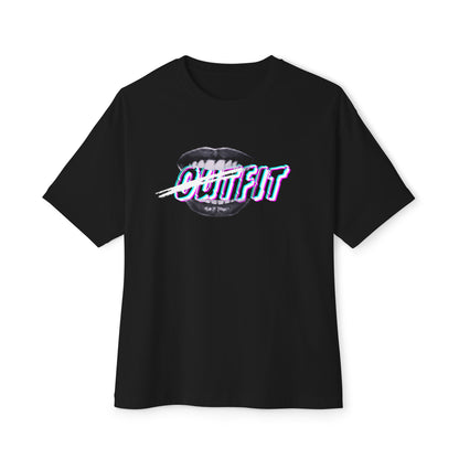 Mouth Fit Glitch Tee – Oversized Box Graphic T-Shirt