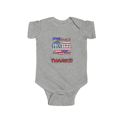 Thanks 4 Service Memorial Day Tee – Graphic Infant Onesie