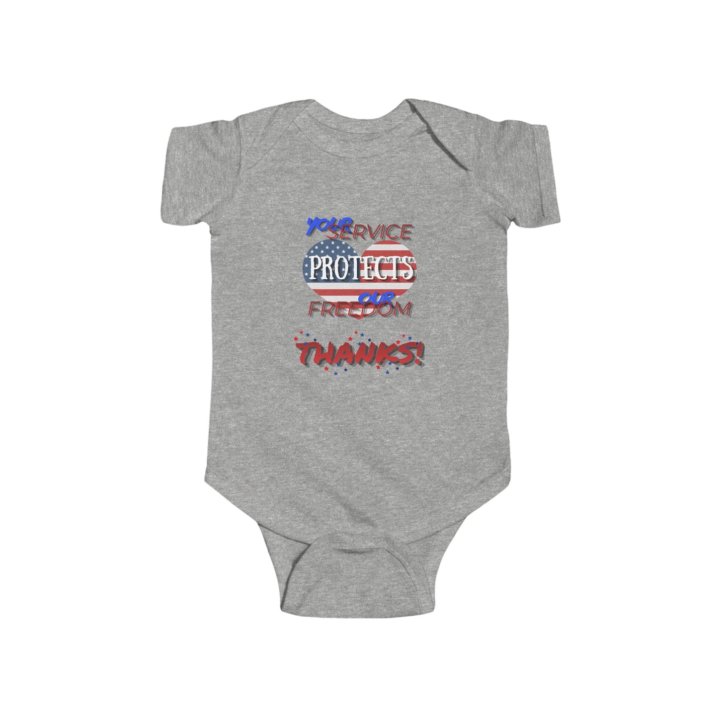 Thanks 4 Service Memorial Day Tee – Graphic Infant Onesie