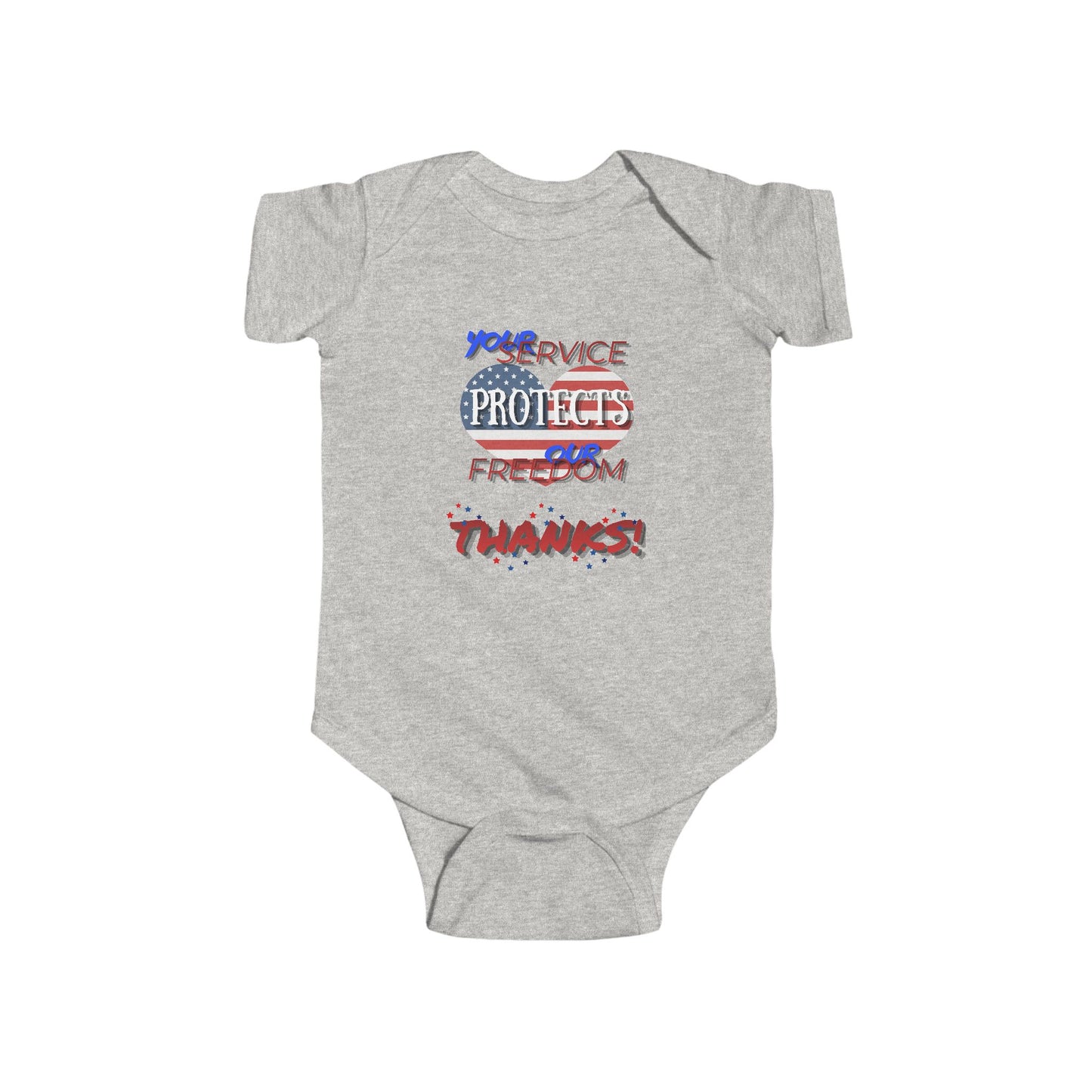 Thanks 4 Service Memorial Day Tee – Graphic Infant Onesie