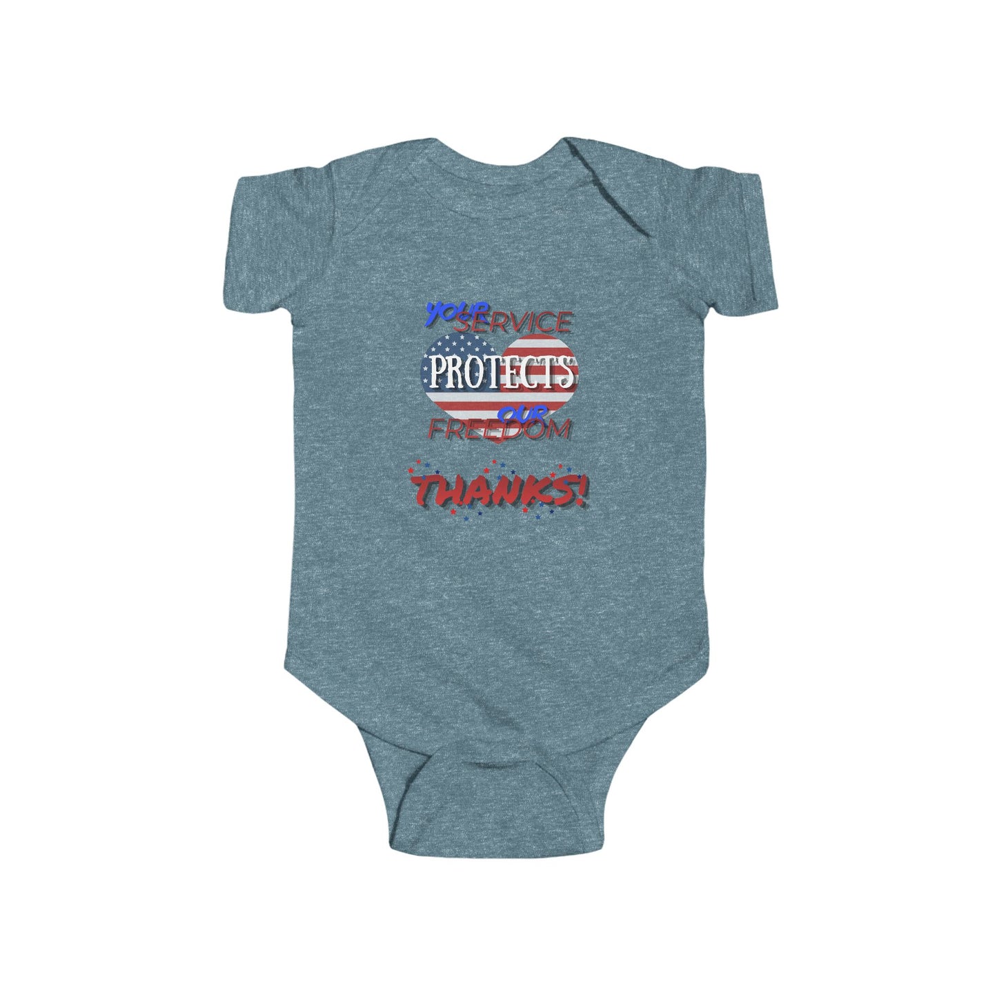 Thanks 4 Service Memorial Day Tee – Graphic Infant Onesie