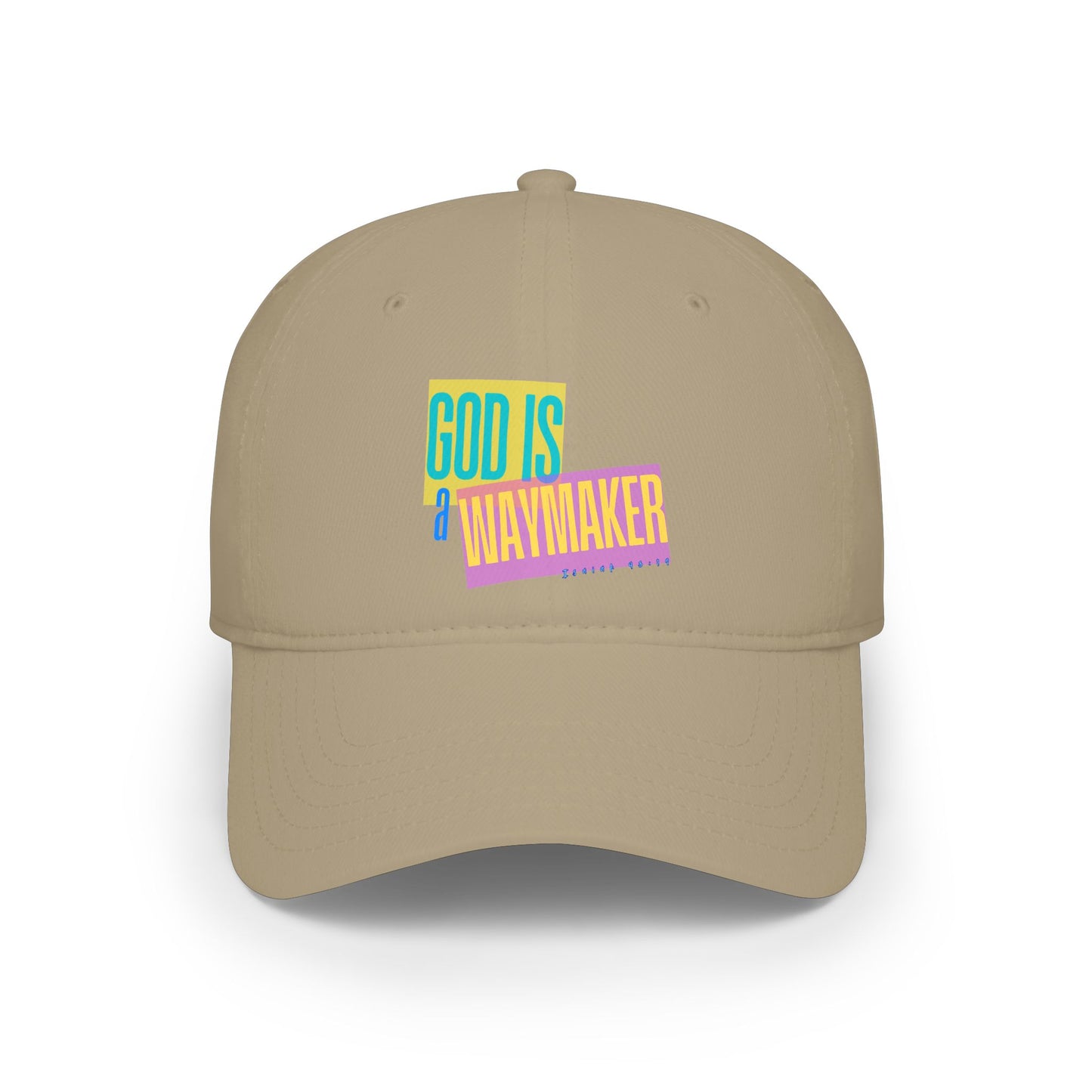 Unisex God is a Waymaker Low-Profile Baseball Cap - Printed