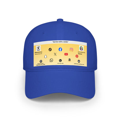 Yellow Gradient Business Card Hat - Low Profile Baseball Cap (Print)
