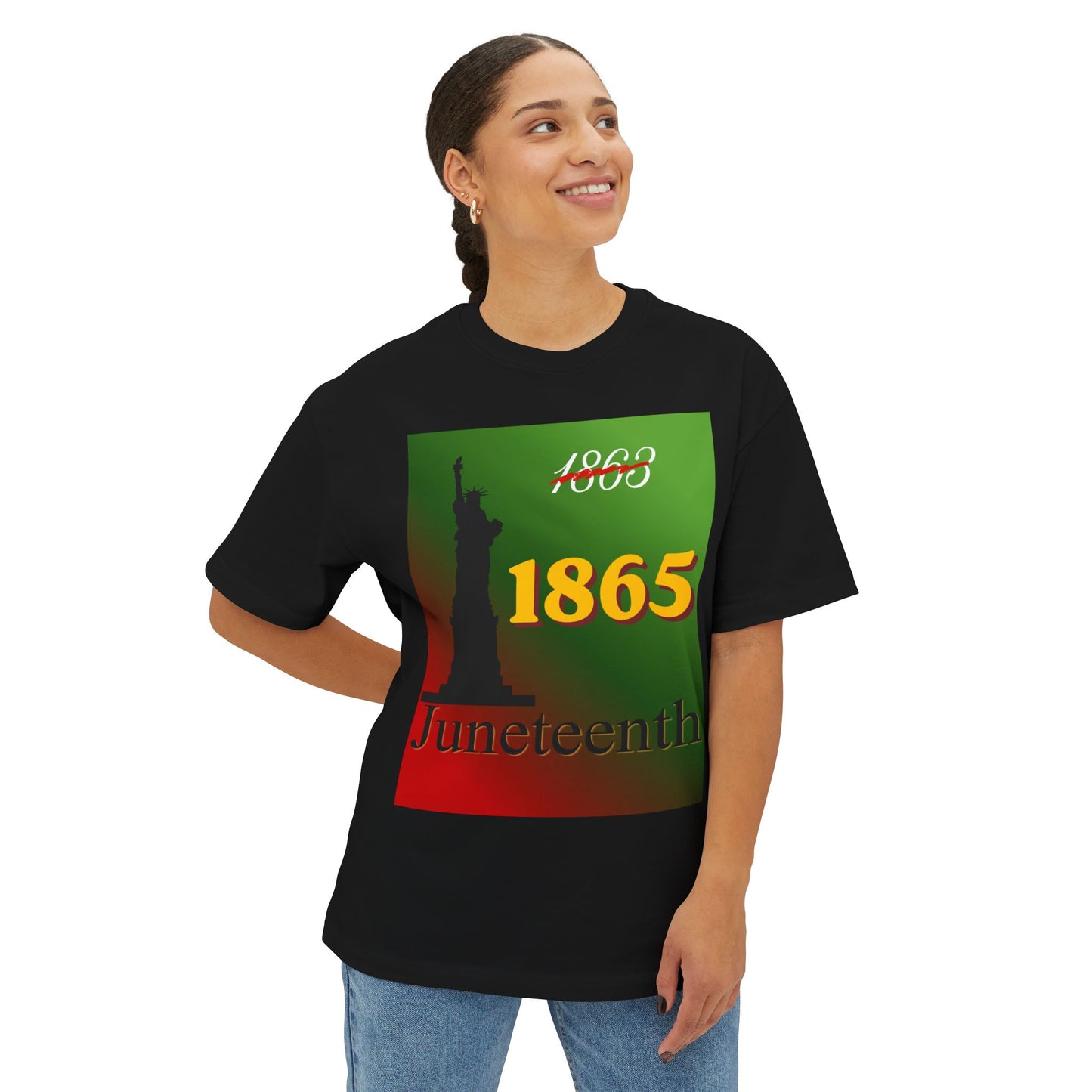 1863 1865 Liberty Juneteenth Tee – Oversized Box Graphic T-Shirt