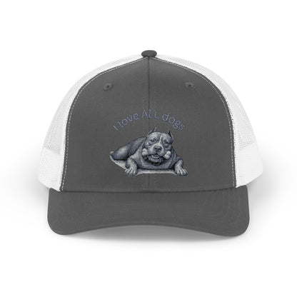 Unisex I love ALL Dogs Snapback Trucker Cap - Embroidered