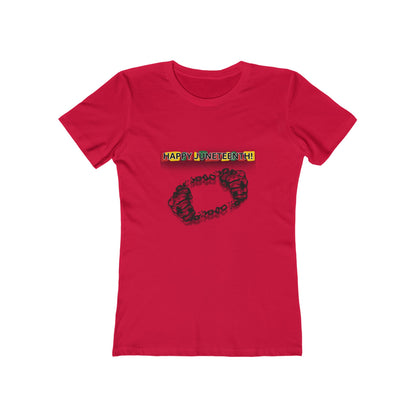 Chain Break Happy Juneteenth— Women’s Boyfriend Fit Celebration T-Shirt