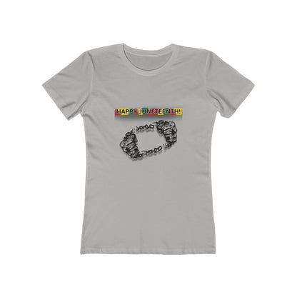 Chain Break Happy Juneteenth— Women’s Boyfriend Fit Celebration T-Shirt
