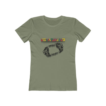 Chain Break Happy Juneteenth— Women’s Boyfriend Fit Celebration T-Shirt