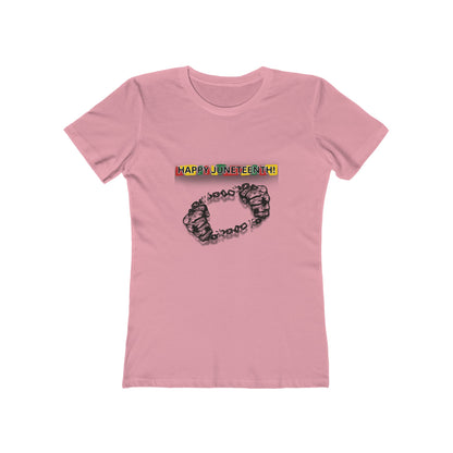 Chain Break Happy Juneteenth— Women’s Boyfriend Fit Celebration T-Shirt
