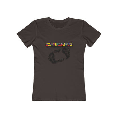 Chain Break Happy Juneteenth— Women’s Boyfriend Fit Celebration T-Shirt