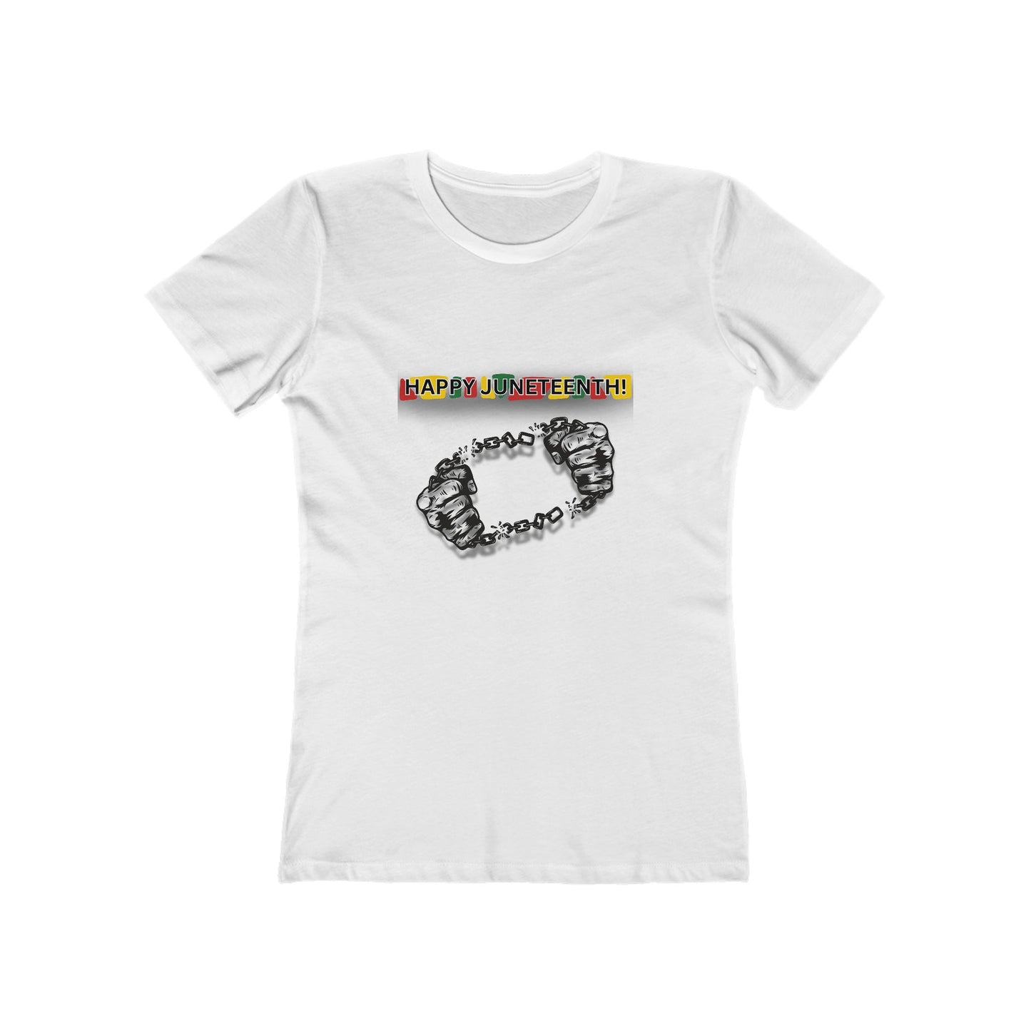 Chain Break Happy Juneteenth— Women’s Boyfriend Fit Celebration T-Shirt