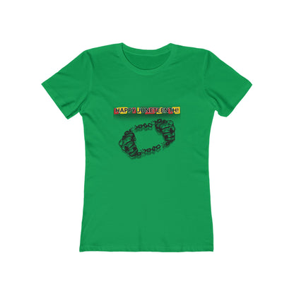 Chain Break Happy Juneteenth— Women’s Boyfriend Fit Celebration T-Shirt