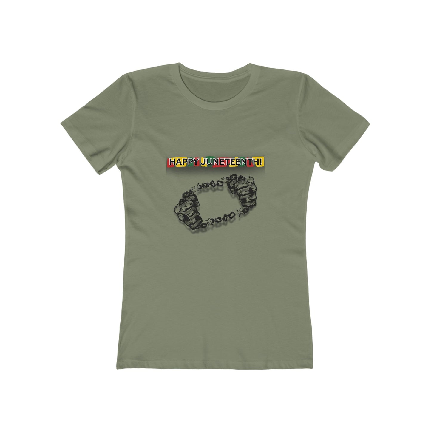 Chain Break Happy Juneteenth— Women’s Boyfriend Fit Celebration T-Shirt