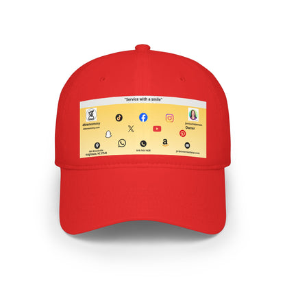 Yellow Gradient Business Card Hat - Low Profile Baseball Cap (Print)