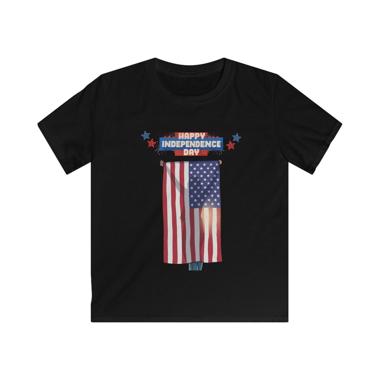 July 4th Flag Holder Tee - Youth T-Shirt