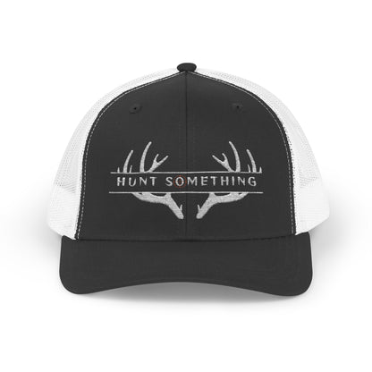 Unisex Hunt Something Deer Snapback Trucker Cap - Embroidered