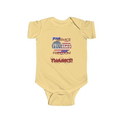 Thanks 4 Service Memorial Day Tee – Graphic Infant Onesie