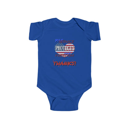 Thanks 4 Service Memorial Day Tee – Graphic Infant Onesie