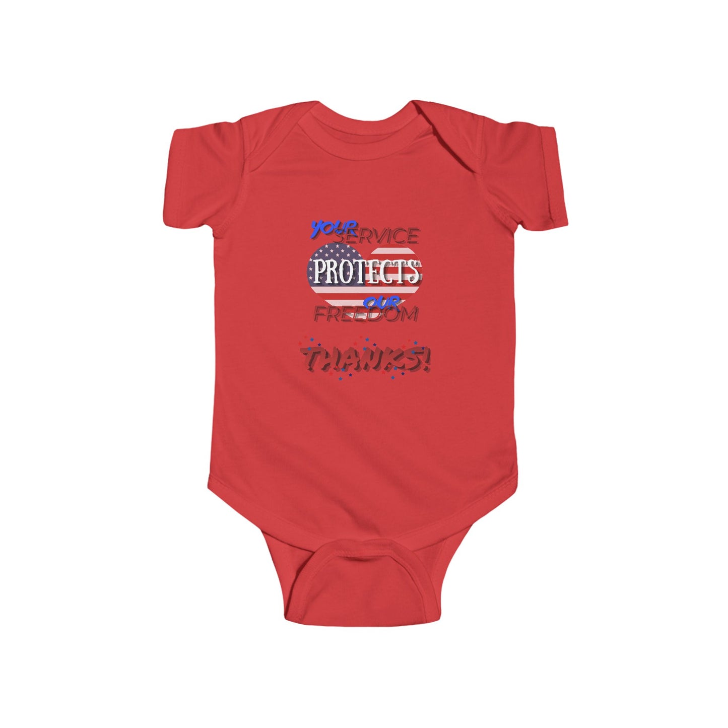 Thanks 4 Service Memorial Day Tee – Graphic Infant Onesie