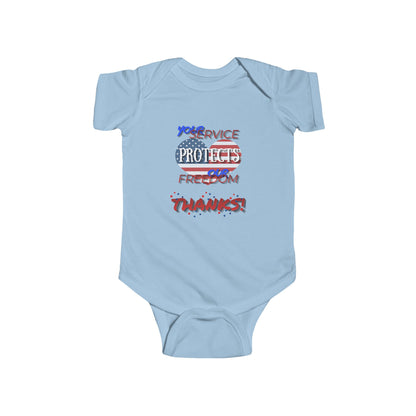 Thanks 4 Service Memorial Day Tee – Graphic Infant Onesie