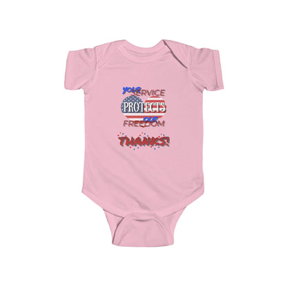 Thanks 4 Service Memorial Day Tee – Graphic Infant Onesie