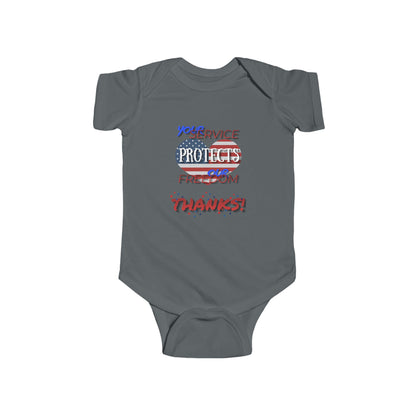 Thanks 4 Service Memorial Day Tee – Graphic Infant Onesie