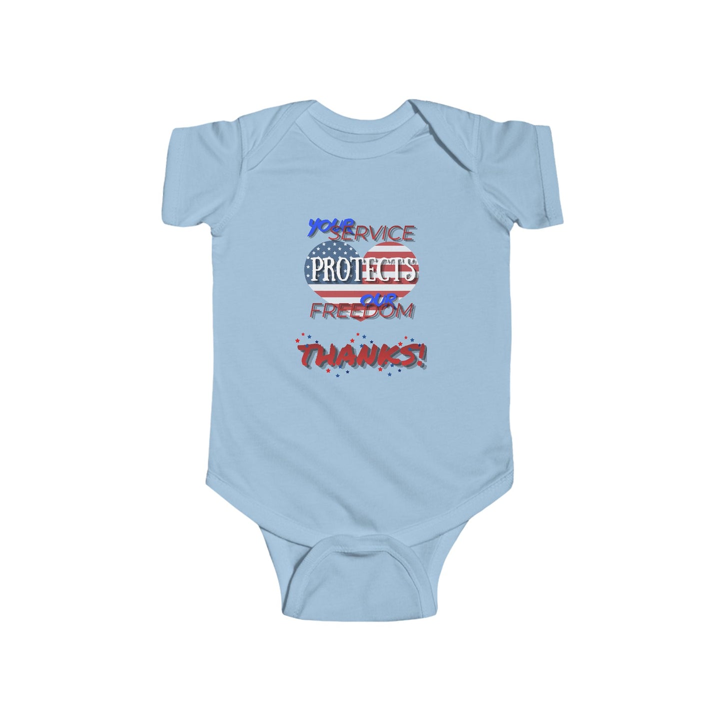 Thanks 4 Service Memorial Day Tee – Graphic Infant Onesie