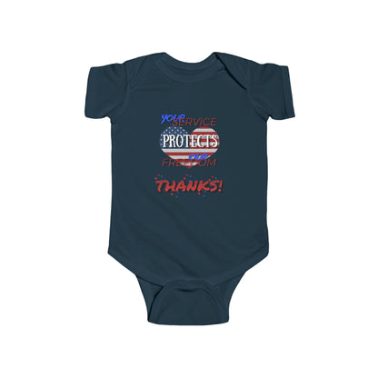 Thanks 4 Service Memorial Day Tee – Graphic Infant Onesie