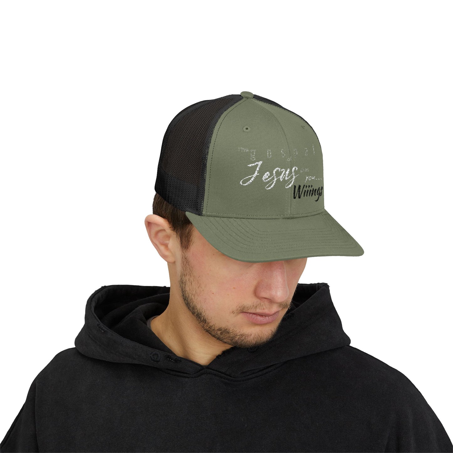 Unisex The Gospel of Jesus Gives... Snapback Trucker Cap - Embroidered