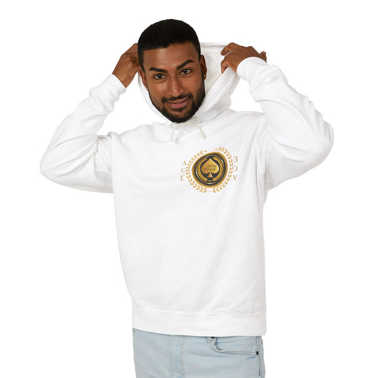 Unisex Gold Ace — Lightweight Hooded Sweatshirt