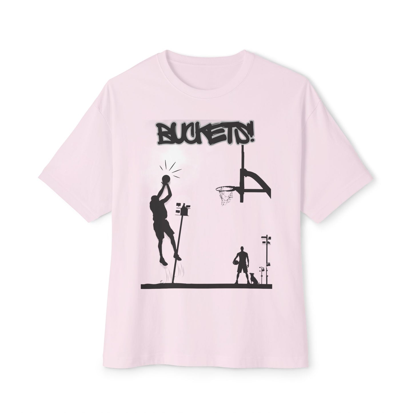 Buckets Basketball Tee – Oversized Box Graphic T-Shirt