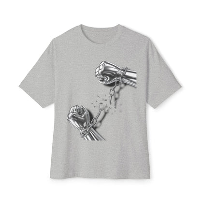 Chrome Chain Break Tee – Oversized Box Graphic T-Shirt