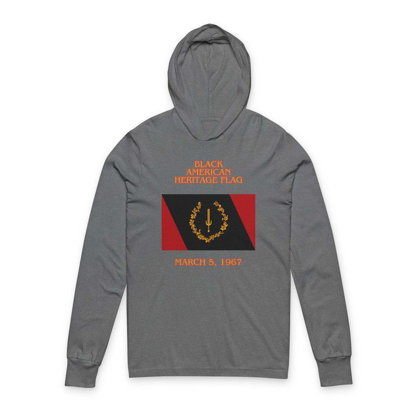 Black American Heritage Flag - Hooded Long Sleeve T-Shirt