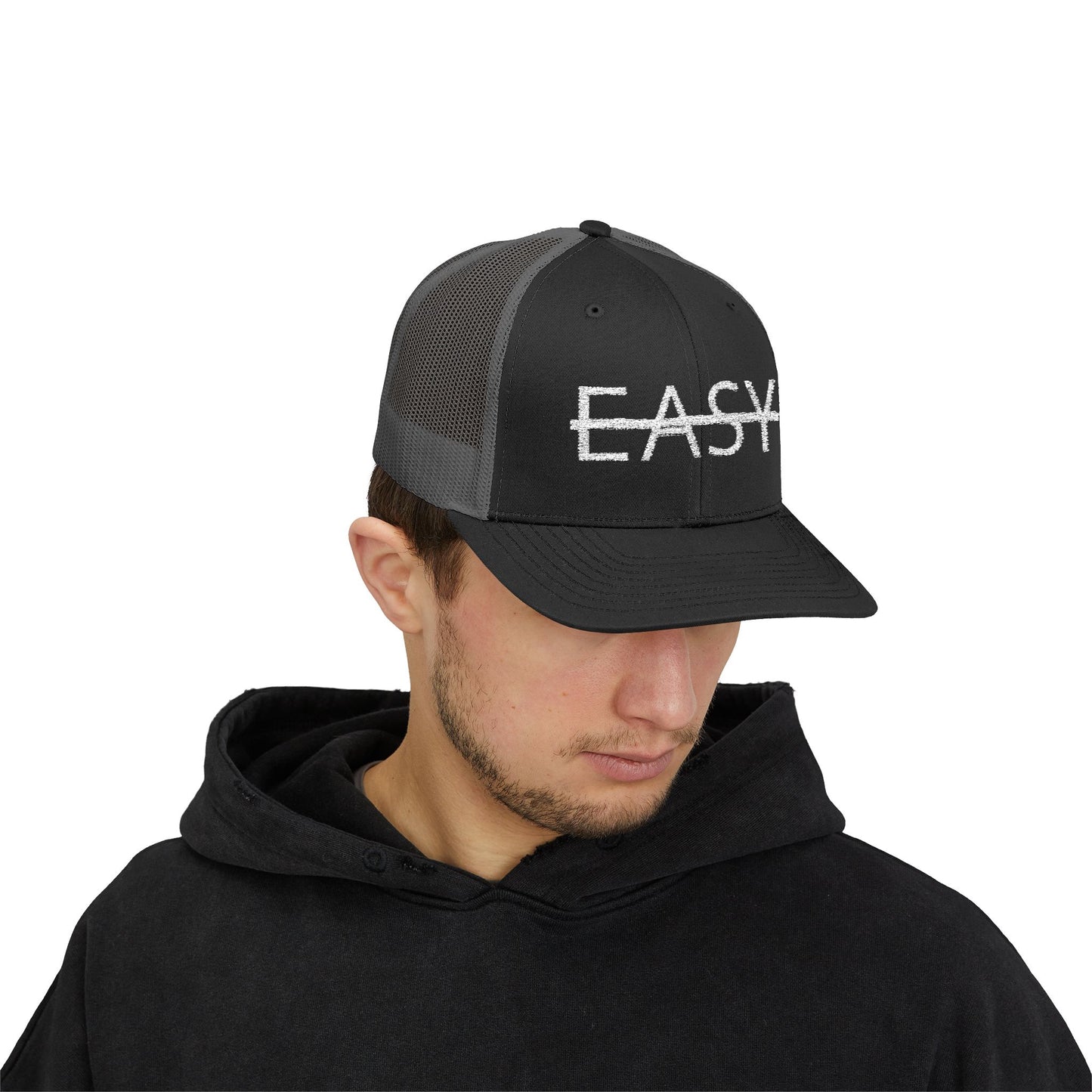 Unisex Not Easy Snapback Trucker Cap - Embroidered