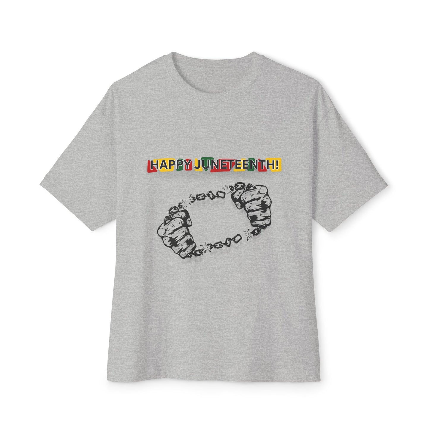 Chain Break Happy Juneteenth – Oversized Box Graphic T-Shirt