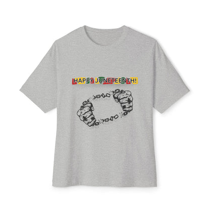 Chain Break Happy Juneteenth – Oversized Box Graphic T-Shirt