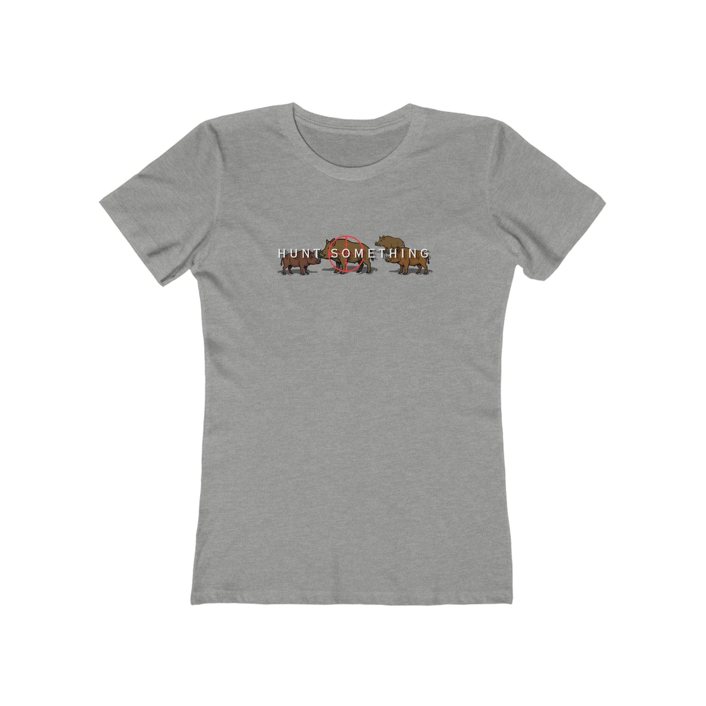 Hunt Something Wild Hog Tee - Women’s Boyfriend Fit Celebration T-Shirt