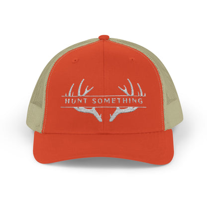 Unisex Hunt Something Deer Snapback Trucker Cap - Embroidered