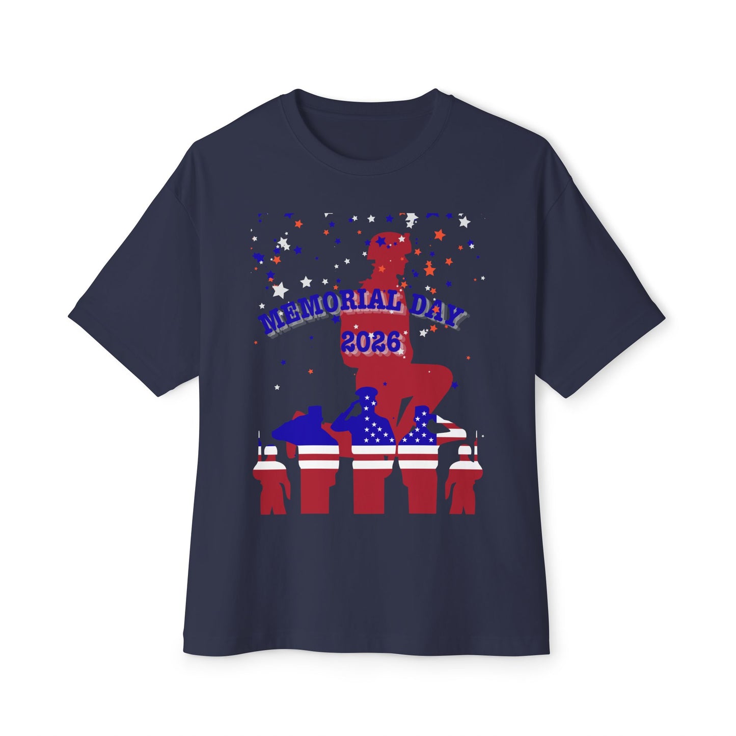 Memorial Day Soldier Tee – Oversized Box Graphic T-Shirt