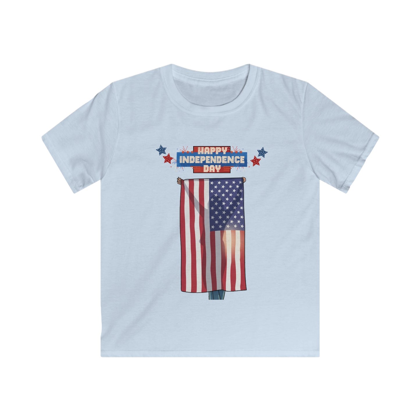 July 4th Flag Holder Tee - Youth T-Shirt