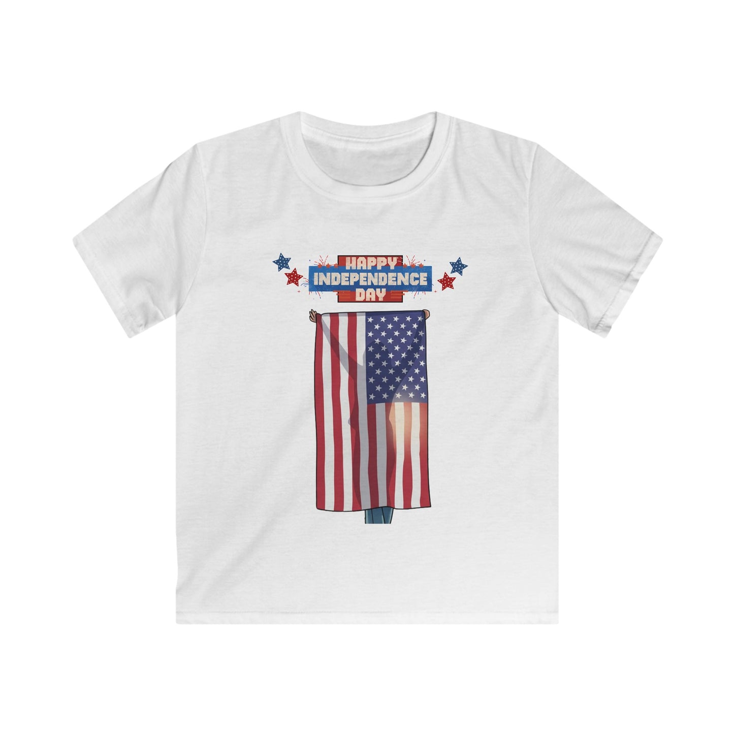 July 4th Flag Holder Tee - Youth T-Shirt
