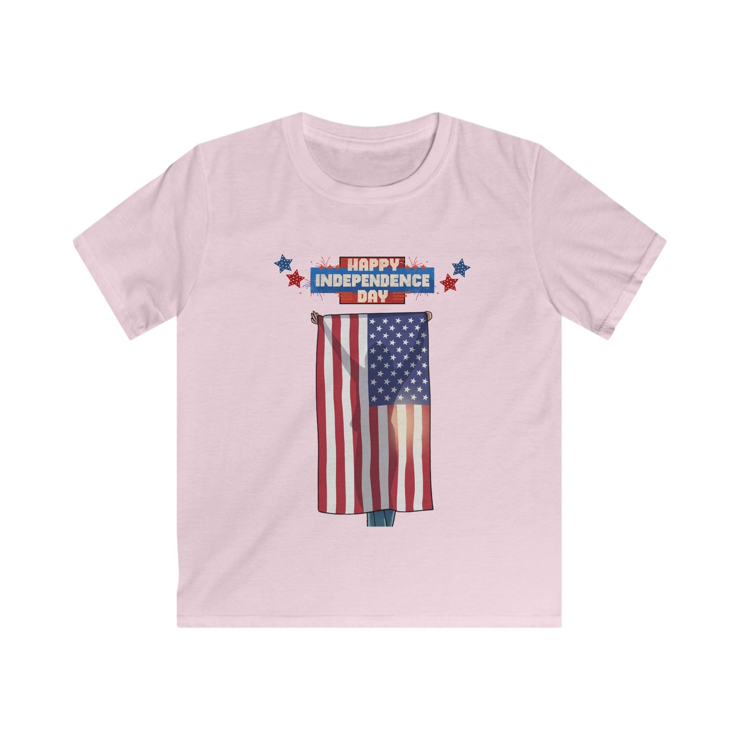 July 4th Flag Holder Tee - Youth T-Shirt