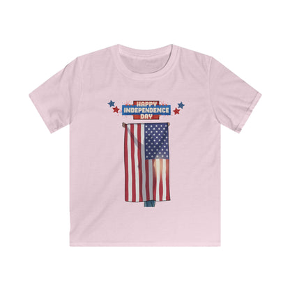 July 4th Flag Holder Tee - Youth T-Shirt