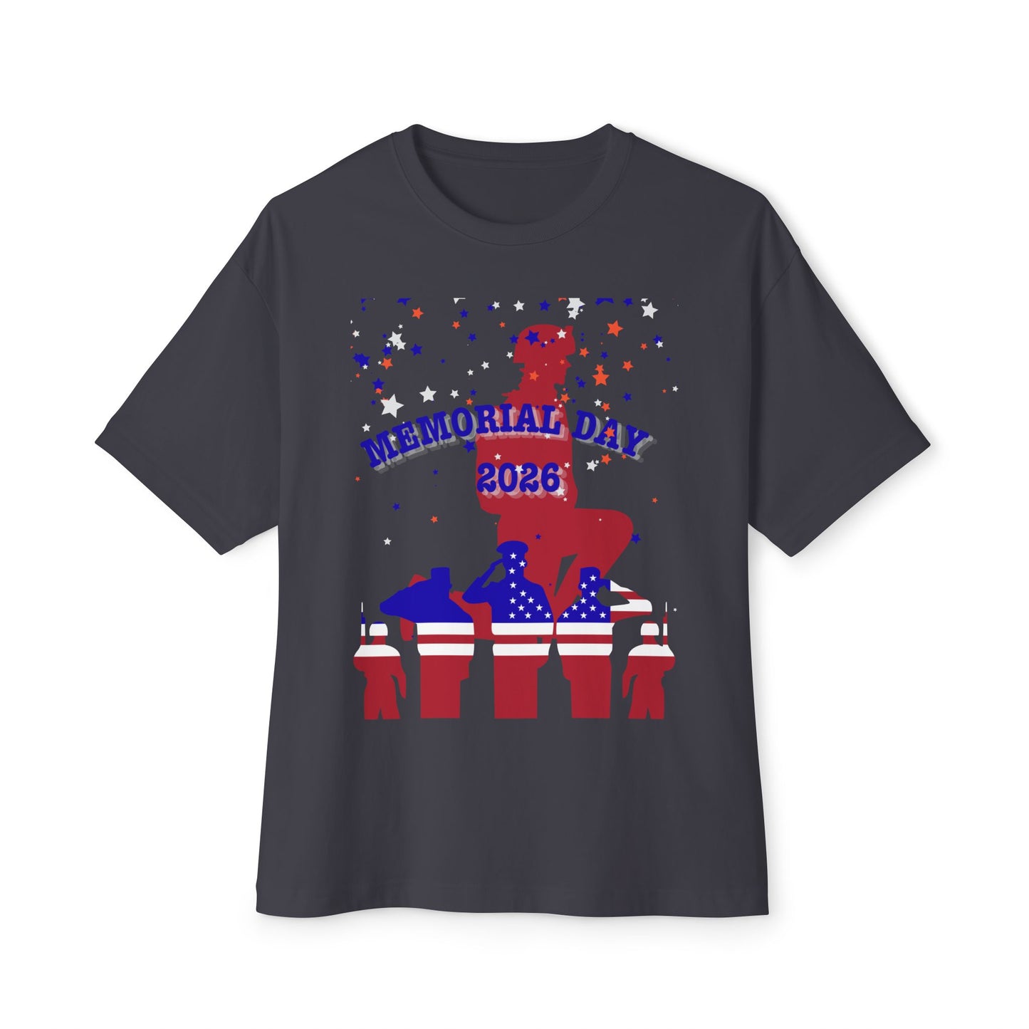 Memorial Day Soldier Tee – Oversized Box Graphic T-Shirt