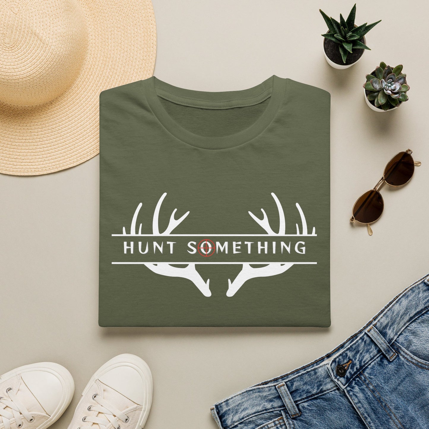 Hunt Something Deer Tee - Unisex T- Shirt