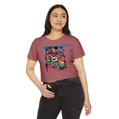 Graffiti Women B Ball Tee  — Women's Crop Top T-Shirt