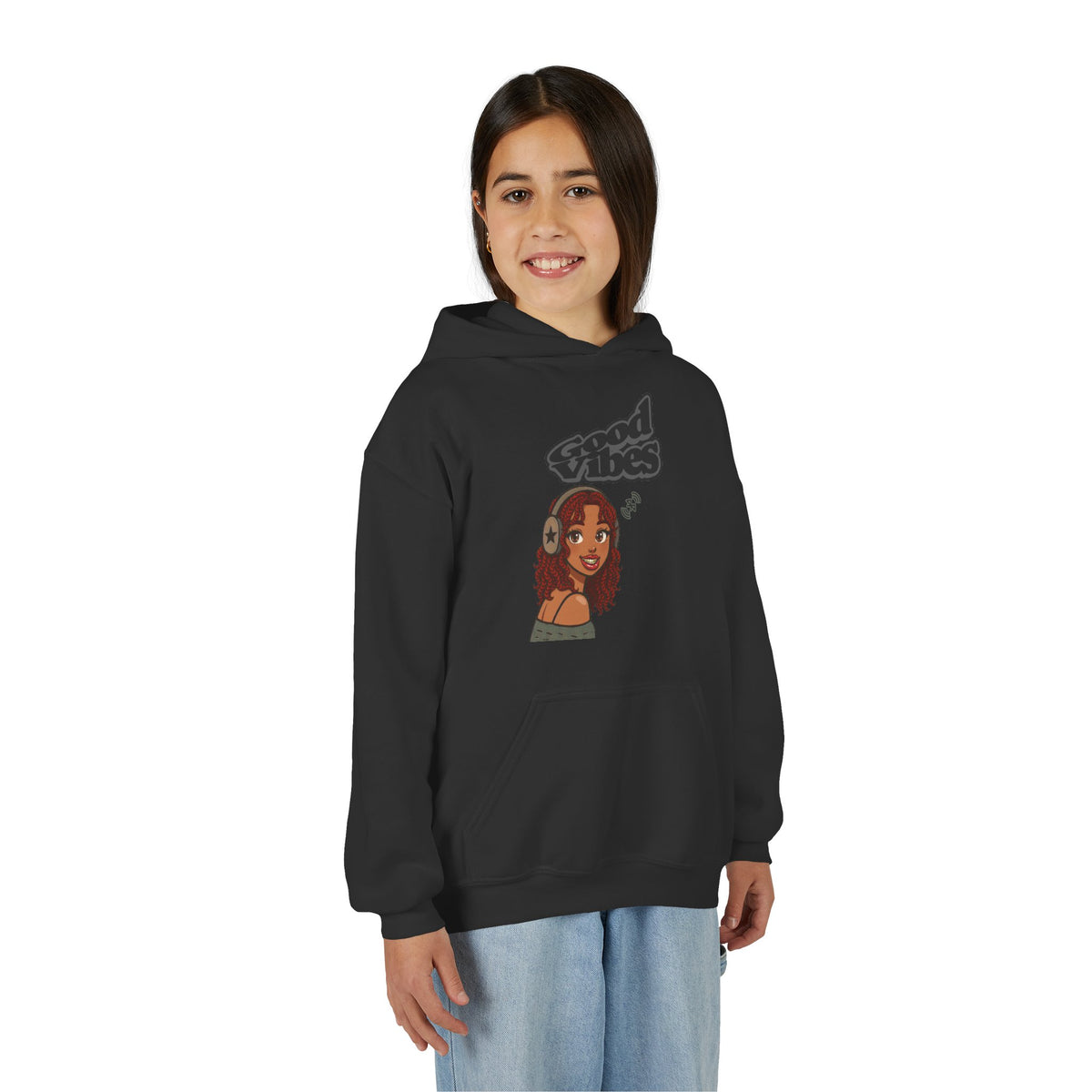 Her Cool Vibes - Kids/Youth Hoodie Gildan 18500B