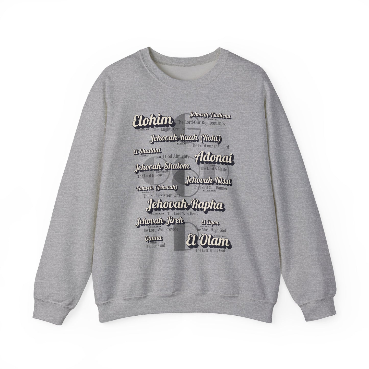 Names of God - Graphic Crewneck Sweatshirt