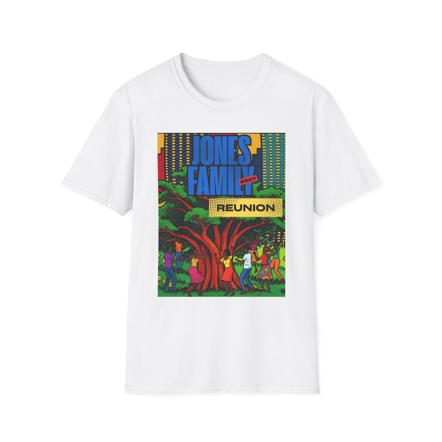 Jones Tree Dancing FR Tee — Unisex Softstyle T-Shirt $16.47-$20.80