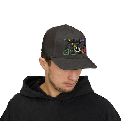 Unisex Star Snapback Trucker Cap - Embroidered